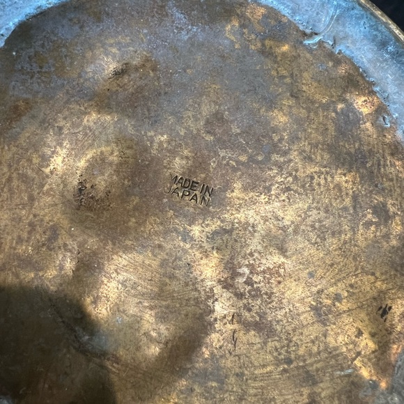 ANTIQUE JAPANESE CHAMPLEVE CLOISONNE METAL VASE - Picture 5 of 8